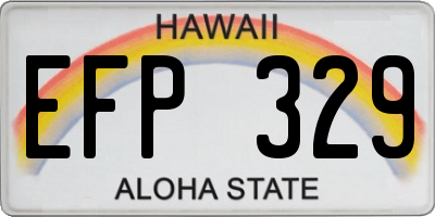 HI license plate EFP329