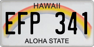 HI license plate EFP341