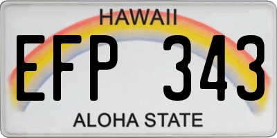 HI license plate EFP343