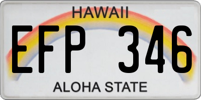 HI license plate EFP346