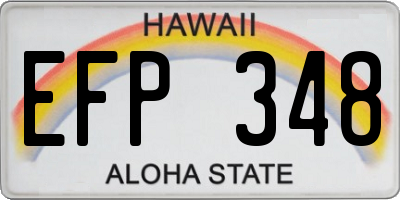 HI license plate EFP348