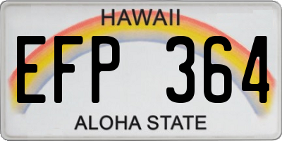 HI license plate EFP364