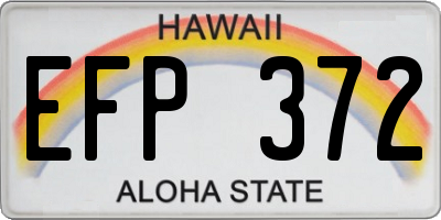 HI license plate EFP372