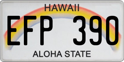 HI license plate EFP390