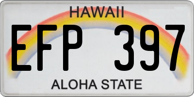 HI license plate EFP397