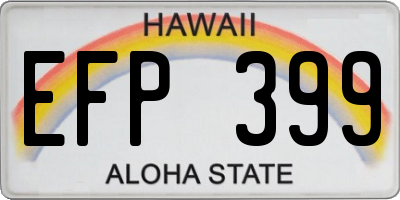 HI license plate EFP399