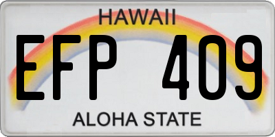 HI license plate EFP409