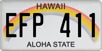 HI license plate EFP411