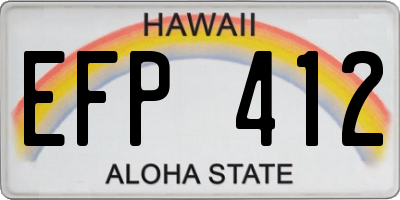 HI license plate EFP412