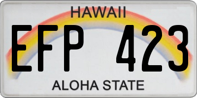 HI license plate EFP423