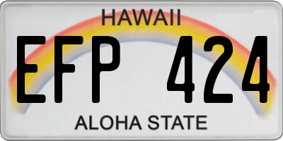 HI license plate EFP424