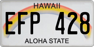 HI license plate EFP428