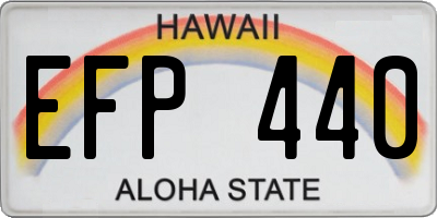 HI license plate EFP440