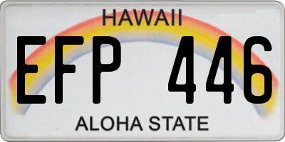 HI license plate EFP446