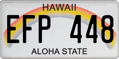 HI license plate EFP448
