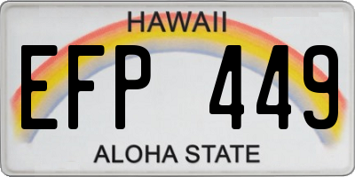 HI license plate EFP449