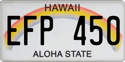 HI license plate EFP450