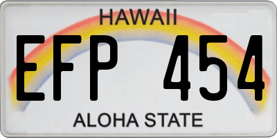 HI license plate EFP454