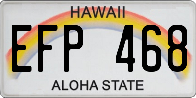 HI license plate EFP468
