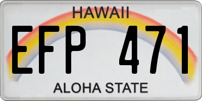 HI license plate EFP471