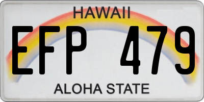 HI license plate EFP479