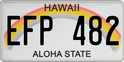 HI license plate EFP482