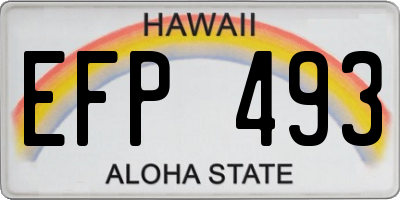 HI license plate EFP493