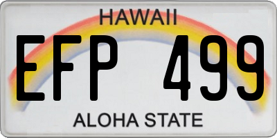 HI license plate EFP499