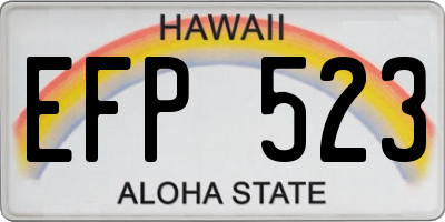 HI license plate EFP523