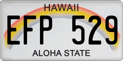 HI license plate EFP529