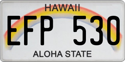 HI license plate EFP530