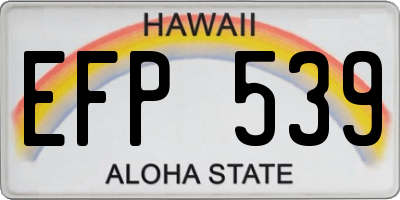 HI license plate EFP539