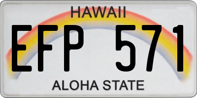 HI license plate EFP571