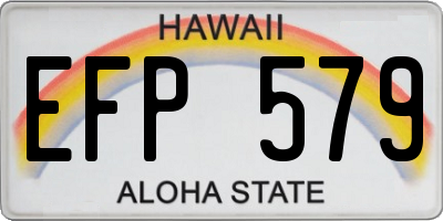 HI license plate EFP579