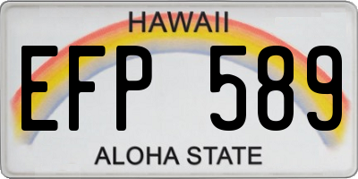 HI license plate EFP589