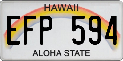 HI license plate EFP594