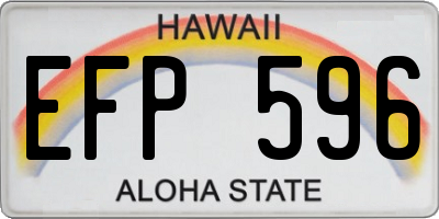 HI license plate EFP596