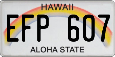 HI license plate EFP607