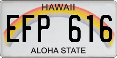 HI license plate EFP616