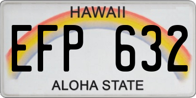 HI license plate EFP632