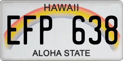 HI license plate EFP638