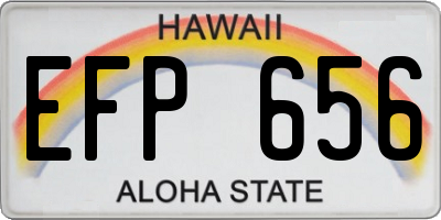 HI license plate EFP656