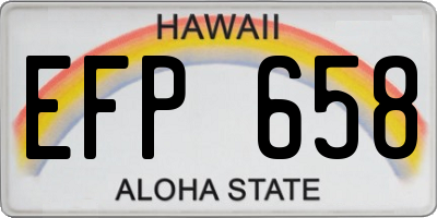 HI license plate EFP658