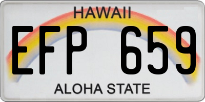 HI license plate EFP659