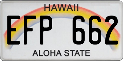 HI license plate EFP662
