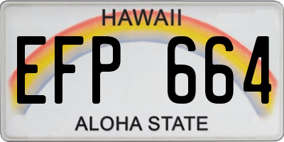 HI license plate EFP664