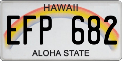 HI license plate EFP682
