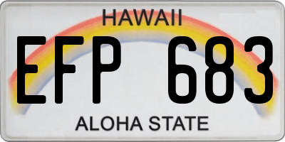 HI license plate EFP683