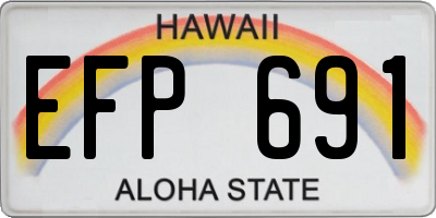 HI license plate EFP691