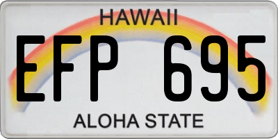 HI license plate EFP695